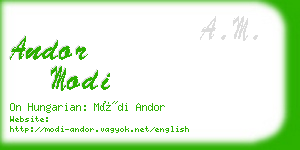 andor modi business card